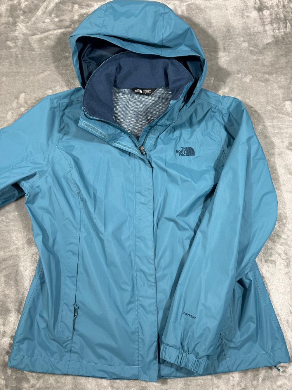 The North Face Rain Hoodie Jacket Womens X-Large Blue DryVent